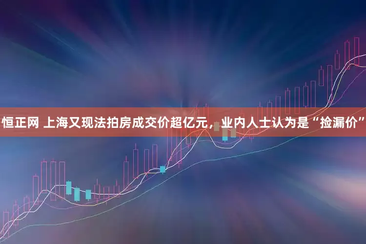 恒正网 上海又现法拍房成交价超亿元，业内人士认为是“捡漏价”